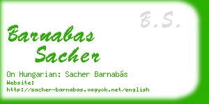 barnabas sacher business card